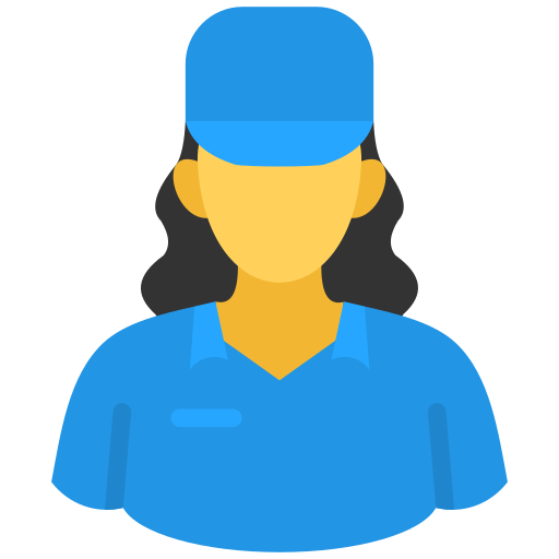 Delivery woman Generic color fill icon