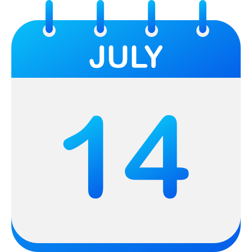 July 14 Generic gradient fill icon