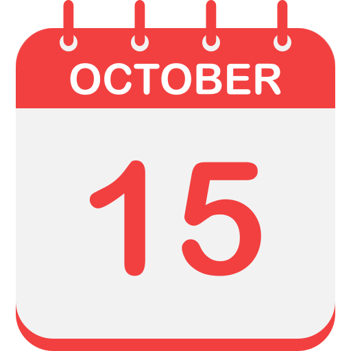 15. oktober Generic color fill icon