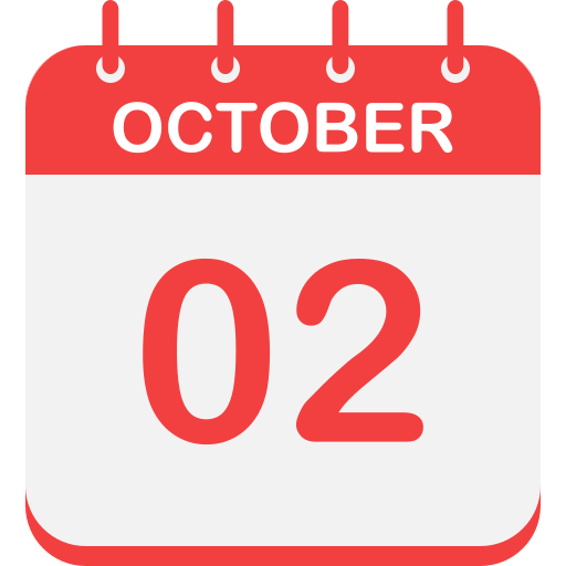 2 ottobre Generic color fill icona