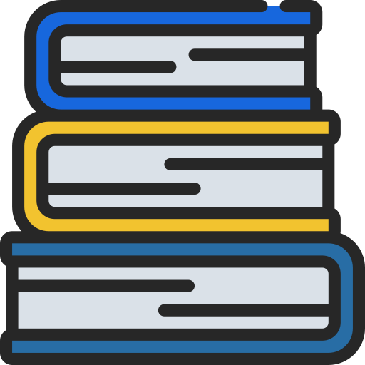 Stack of books Juicy Fish Soft-fill icon