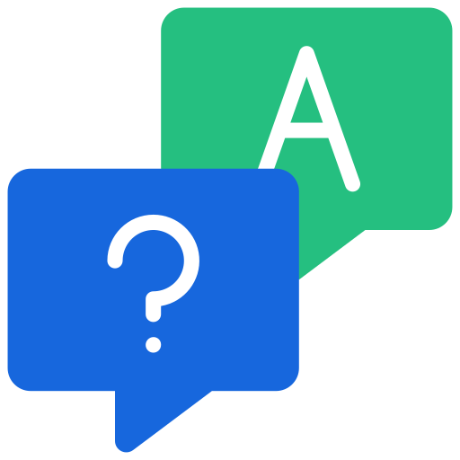 Question and answer Juicy Fish Flat icon