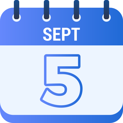 September 5 Generic gradient fill icon