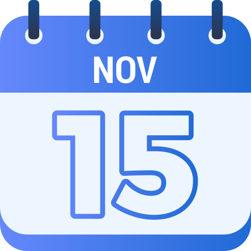 15 de noviembre Generic gradient fill icono
