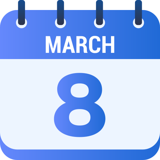 March 8 Generic gradient fill icon