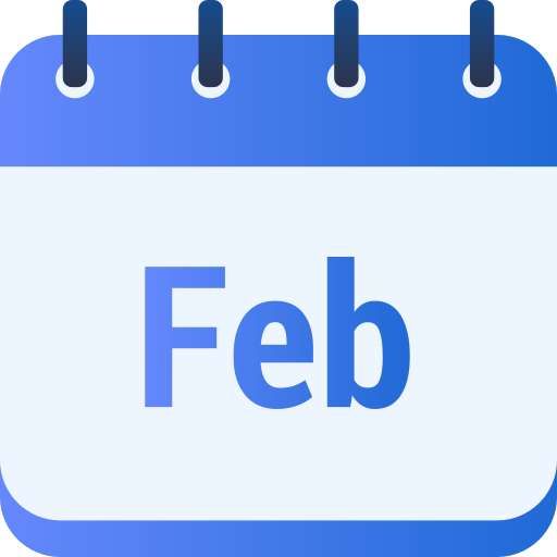 februari Generic gradient fill icoon