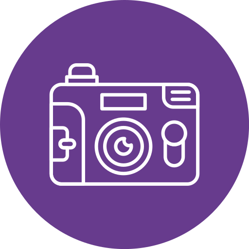 Disposable camera Generic color fill icon