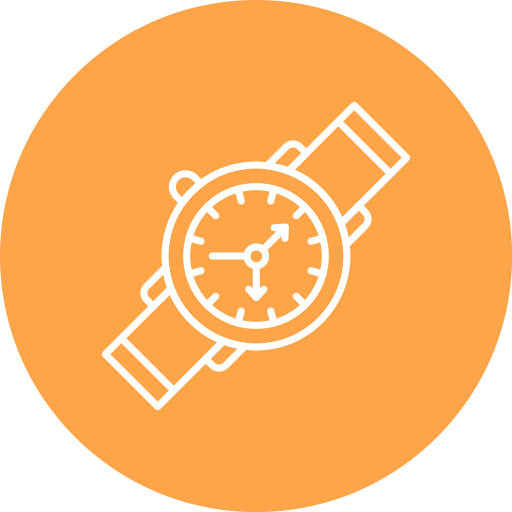 reloj Generic color fill icono