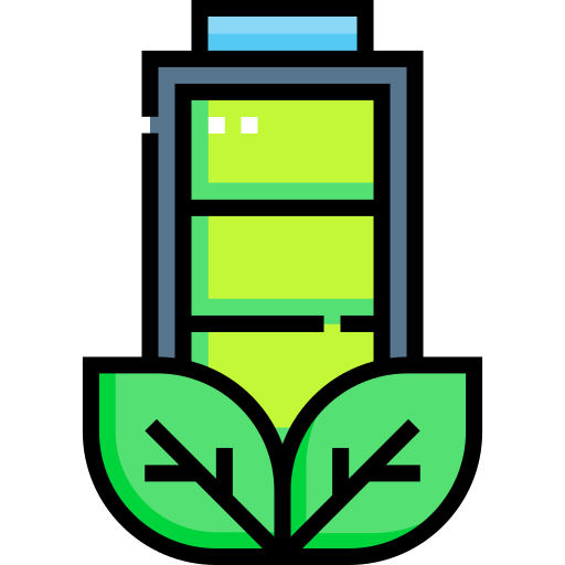 ekologiczna bateria Detailed Straight Lineal color ikona