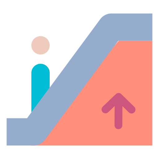 Escalator Generic color fill icon