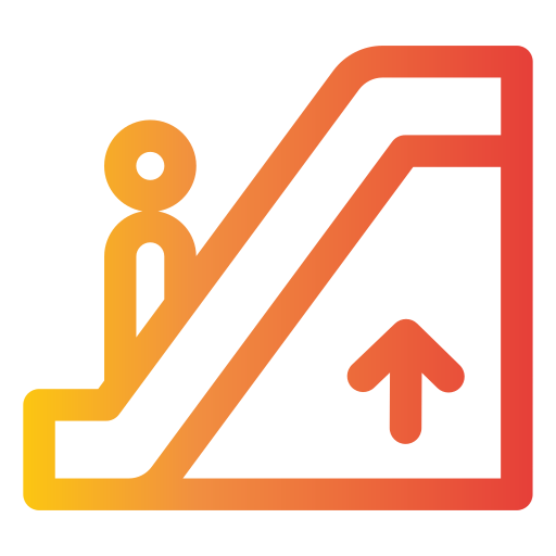 Эскалатор Generic gradient outline иконка
