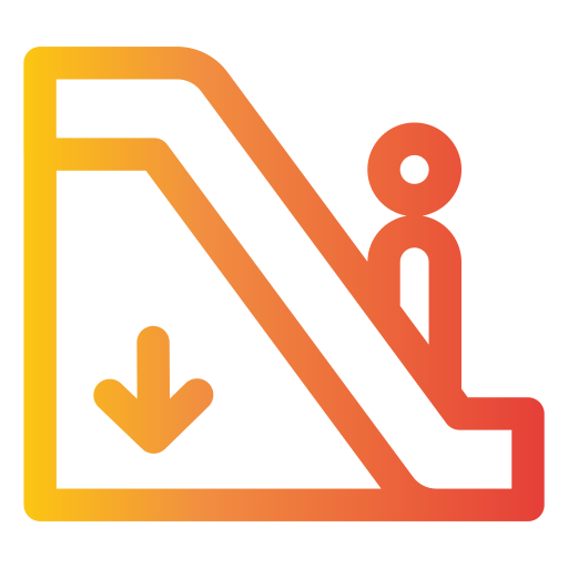 Escalator Generic gradient outline icon