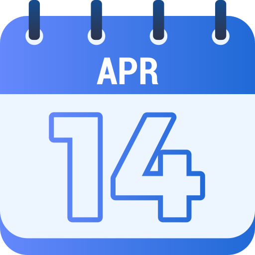 April 14 Generic gradient fill icon