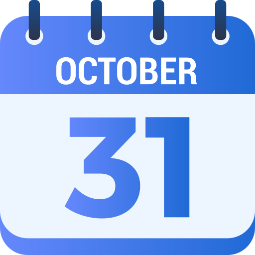 31. oktober Generic gradient fill icon
