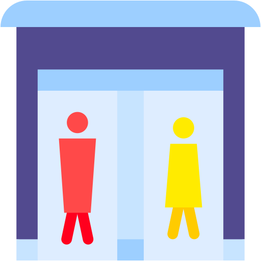 bagno pubblico Generic color fill icona