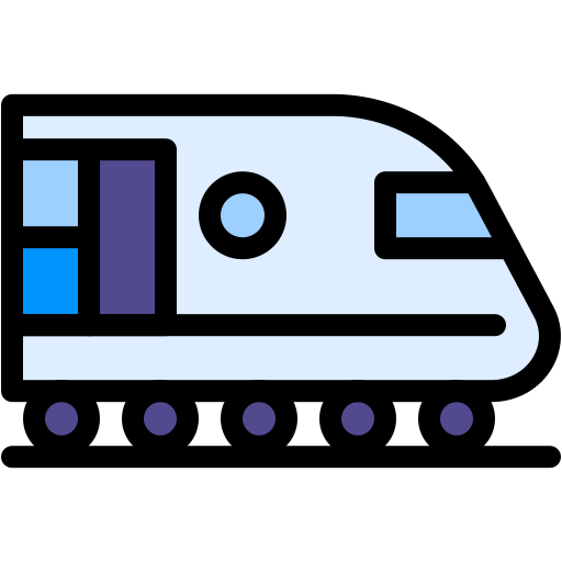 train à grande vitesse Generic color lineal-color Icône