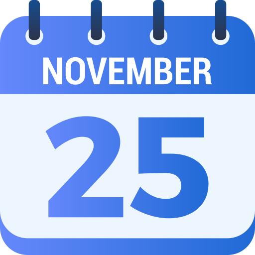 November 25 Generic gradient fill icon