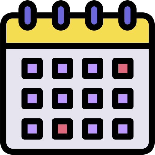 kalendarz Generic color lineal-color ikona