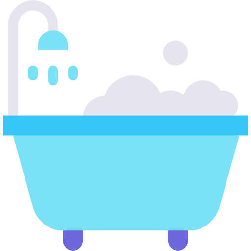 vasca da bagno Generic color fill icona