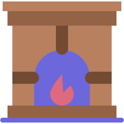 Fireplace Generic color fill icon