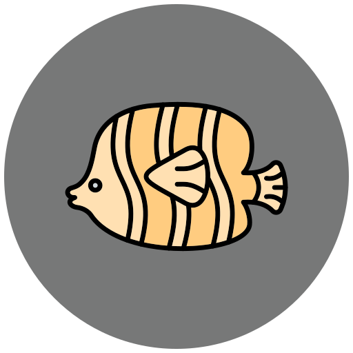 Butterfly fish Generic color lineal-color icon