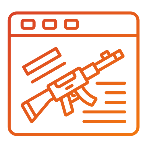 pistolet Generic gradient outline Icône