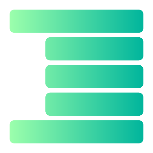 rechts uitlijnen Generic gradient fill icoon