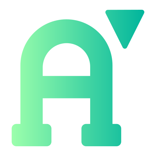 lettertype Generic gradient fill icoon