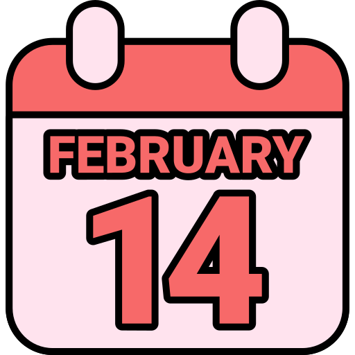 14 febbraio Generic color lineal-color icona
