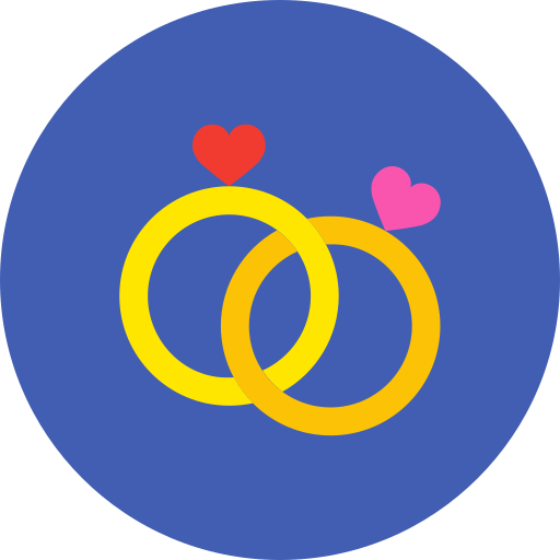 anello di fidanzamento Generic color fill icona