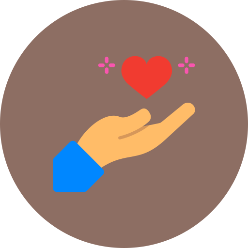 Give heart Generic color fill icon