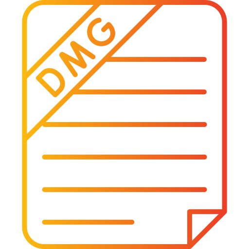 archivo dmg Generic gradient outline icono