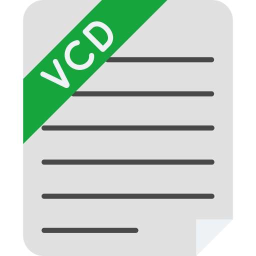 vcd 파일 Generic color fill icon