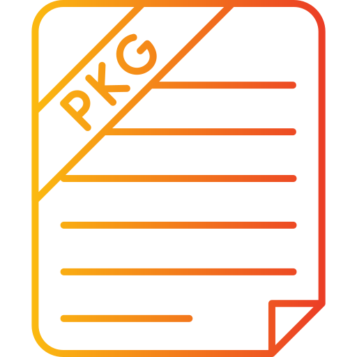pkg файл Generic gradient outline иконка