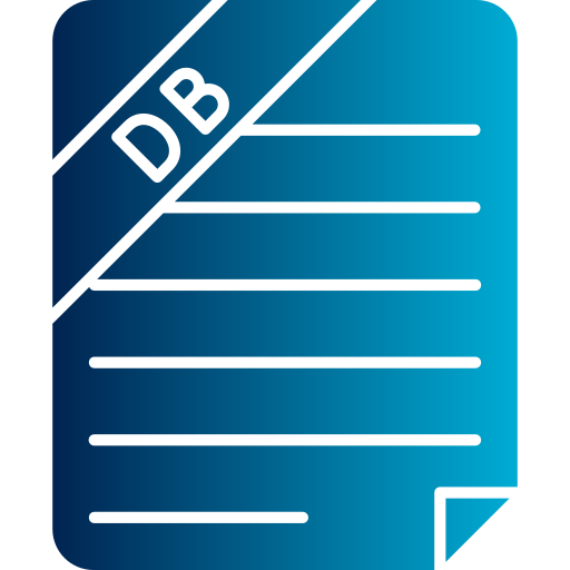 Database file Generic gradient fill icon