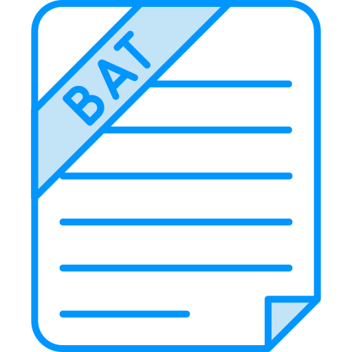 Bat file Generic color lineal-color icon