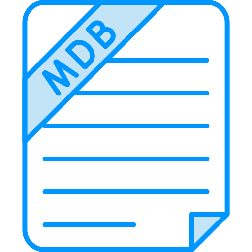 mdb-datei Generic color lineal-color icon