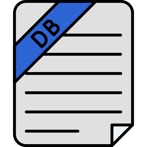 Database file Generic color lineal-color icon