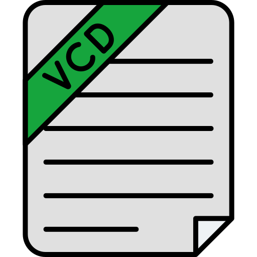 vcd-datei Generic color lineal-color icon