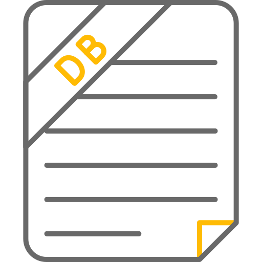 datenbankdatei Generic color outline icon