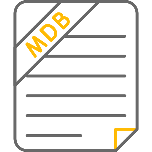 mdb-bestand Generic color outline icoon