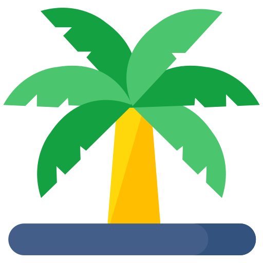 Árbol de coco Generic color fill icono