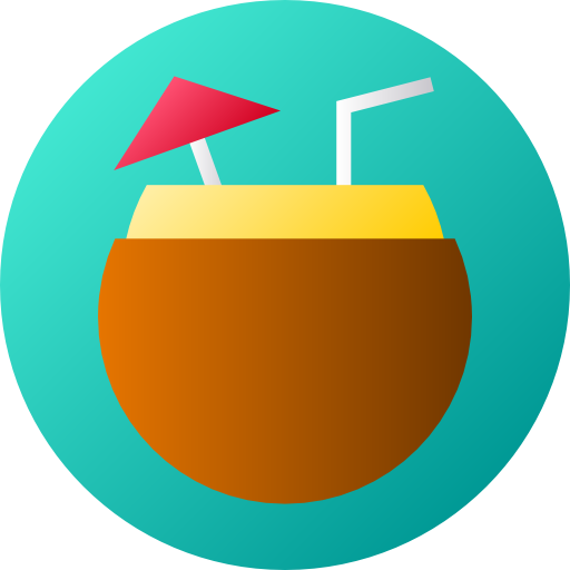 Cocktail Flat Circular Gradient icon