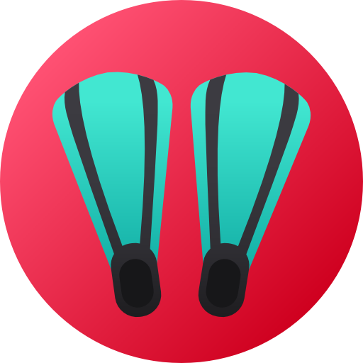 Flippers Flat Circular Gradient icon