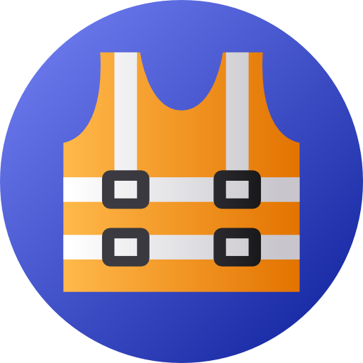 Lifejacket Flat Circular Gradient icon