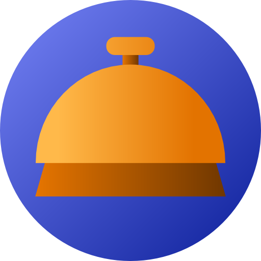 데스크 벨 Flat Circular Gradient icon