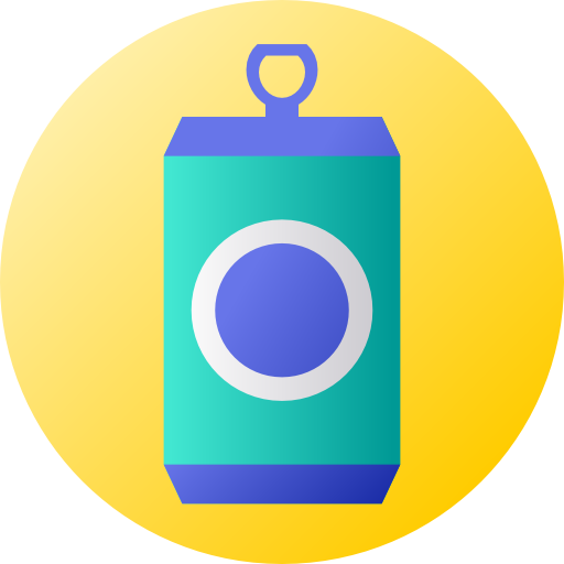 탄산 음료 Flat Circular Gradient icon