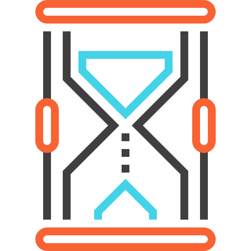 Sand clock Maxim Flat Two Tone Linear colors icon
