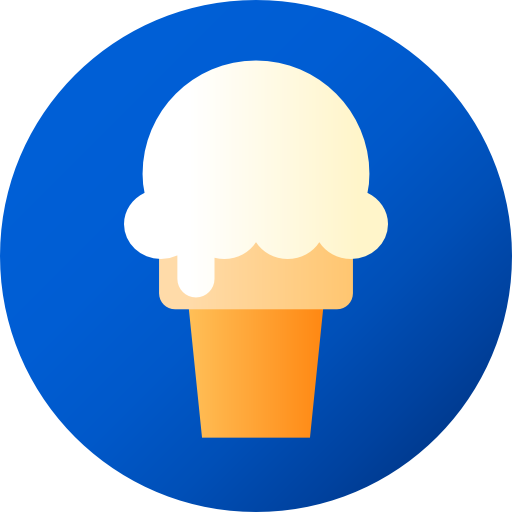 helado Flat Circular Gradient icono