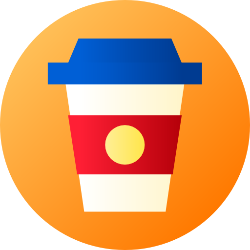 taza de café Flat Circular Gradient icono
